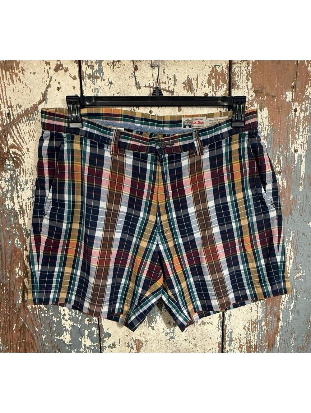 Polo Ralph Lauren India Madras 6" shorts, plaid, size 34
